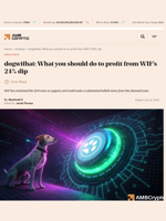 dogwifhat: What you should do to profit from WIF's 24% dip - AMBCrypto