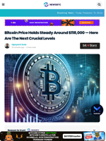 Bitcoin Price Holds Steady Around $118,000 — Here Are The Next Crucial Levels