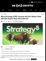 MicroStrategy STRC $1.1B Volume Sparks Bitcoin Buy Speculation