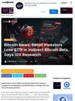 Bitcoin News: Retail Investors Lose $17B in Indirect Bitcoin Bets, Says 10X Research | Live Bitcoin News