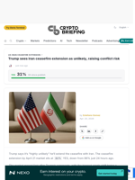 Trump sees Iran ceasefire extension as unlikely, raising conflict risk