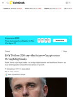 BNY Mellon CEO says the future of crypto runs through big banks