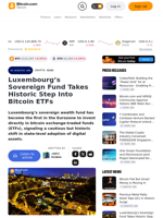 Luxembourg’s Sovereign Fund Takes Historic Step Into Bitcoin ETFs – Crypto News Bitcoin News