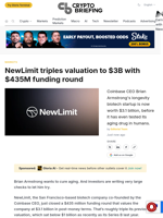 NewLimit triples valuation to $3B with $435M funding round