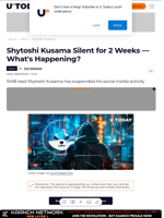 Shytoshi Kusama Silent for 2 Weeks — What's Happening?