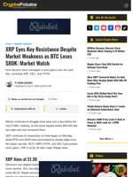 XRP Eyes Key Resistance Despite Market Weakness as BTC Loses $80K: Market Watch
