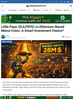 Little Pepe ($LILPEPE) vs Ethereum-Based Meme Coins: A Smart Investment Choice?