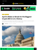 April Is Make or Break for the Biggest Crypto Bill in U.S. History - CoinCentral