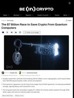 The $7 Billion Race to Save Crypto From Quantum Computers