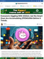 Everyone’s Giggling With GIGGLE, but the Smart Ones Are Accumulating $PENGUINA Before It Trends.