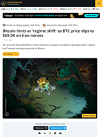 Bitcoin Stumbles at $70,000 as Analysis Eyes 