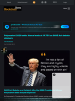 Polymarket 2028 odds: Vance leads at 19.75% as SAVE Act debate simmers - Blockchain.News