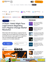 'A Scam': Kalshi Might Face Legal Actions Regarding Iran's Regime Change Market Resolution – Crypto News Bitcoin News