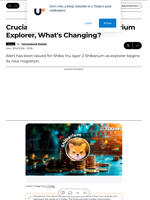 Crucial New Alert Issued to Shibarium Explorer, What's Changing? - U.Today