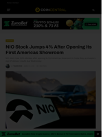 NIO Stock Jumps 4% After Opening Its First Americas Showroom - CoinCentral