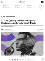AI Can Quietly Influence Experts’ Decisions, Anthropic Study Finds - Decrypt