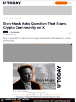 Elon Musk Asks Question That Stuns Crypto Community on X
