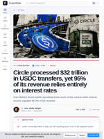 USDC Transfer Volume Masks Circle’s Revenue Challenge