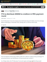 FTX to Distribute $900M to Creditors in Fifth Payment Round