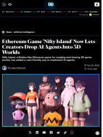 Ethereum Game 'Nifty Island' Now Lets Creators Drop AI Agents Into 3D Worlds - Decrypt