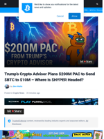 A $200M PAC from Trump's Crypto Advisor: Great News for Bitcoin Hyper