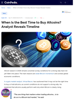 When Is the Best Time to Buy Altcoins? Analyst Reveals Timeline