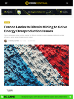 France Looks to Bitcoin Mining to Solve Energy Overproduction Issues - CoinCentral