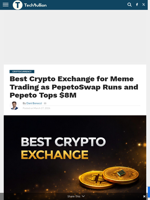 Best Crypto Exchange for Meme Trading as PepetoSwap Runs and Pepeto Tops $8M - TechBullion