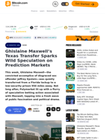 Ghislaine Maxwell’s Texas Transfer Sparks Wild Speculation on Prediction Markets – Bitcoin News