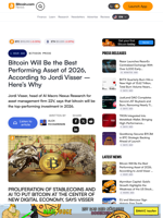Bitcoin Will Be the Best Performing Asset of 2026, According to Jordi Visser – Here’s Why – Bitcoin Price Bitcoin News