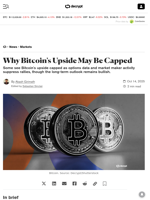 Why Bitcoin's Upside May Be Capped - Decrypt