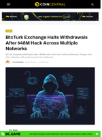 BtcTurk Exchange Halts Withdrawals After $48M Hack Across Multiple Networks