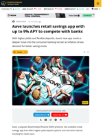Aave Launches Retail Savings App Offering Up To 9% APY