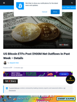 US Bitcoin ETFs Post $900M Net Outflows In Past Week - Details | Bitcoinist.com