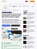 Crypto Holders Avoid Israel’s Tax Program, Exposing Just $50.7M of Hidden Capital – Bitcoin News