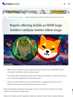 Pepeto offering intensifies as SHIB large holders drive meme token expansion