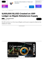 9,000,000 RLUSD Created on XRP Ledger as Ripple Rebalances Supply - U.Today
