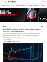 Brazil's B3 stock exchange to launch bitcoin-linked 'event contracts'