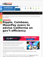 Ripple, Coinbase, MoonPay execs to advise California on gov’t efficiency - The Crypto News Wire