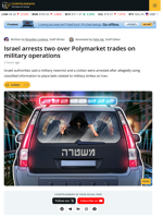 Israel Arrests Two Over Polymarket Trades on Iran Strikes