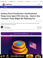 Solana Price Prediction: Institutional Flows Into Spot ETFs Dry Up – Here’s the Catalyst They Might Be Waiting For 