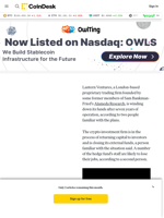 Ex-Alameda Co-Founder's Crypto Trading Firm Lantern Ventures Said to Be Winding Down