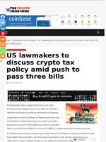 US lawmakers to discuss crypto tax policy amid push to pass three bills - The Crypto News Wire