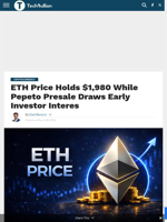 ETH Price Holds $1,980 While Pepeto Presale Draws Early Investor Interes - TechBullion