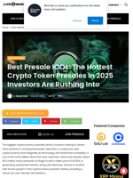 Best Presale ICOs: The Hottest Crypto Token Presales in 2025 Investors Are Rushing Into | Live Bitcoin News