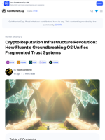 Crypto Reputation Infrastructure Revolution: How Fluent’s Groundbreaking OS Unifies Fragmented Trust Systems: Guest Post by ItsBitcoinWorld | CoinMarketCap