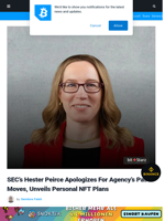 SEC’s Hester Peirce Apologizes For Agency’s Past Moves, Unveils Personal NFT Plans