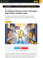 Chainalysis: $75B in Crypto May Be Recoverable