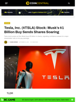 Tesla, Inc. ($TSLA) Stock: Musk’s $1 Billion Buy Sends Shares Soaring