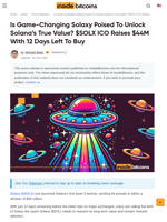 Solana L2 Solaxy Raises $44 Million - Only 12 Days Left to Buy